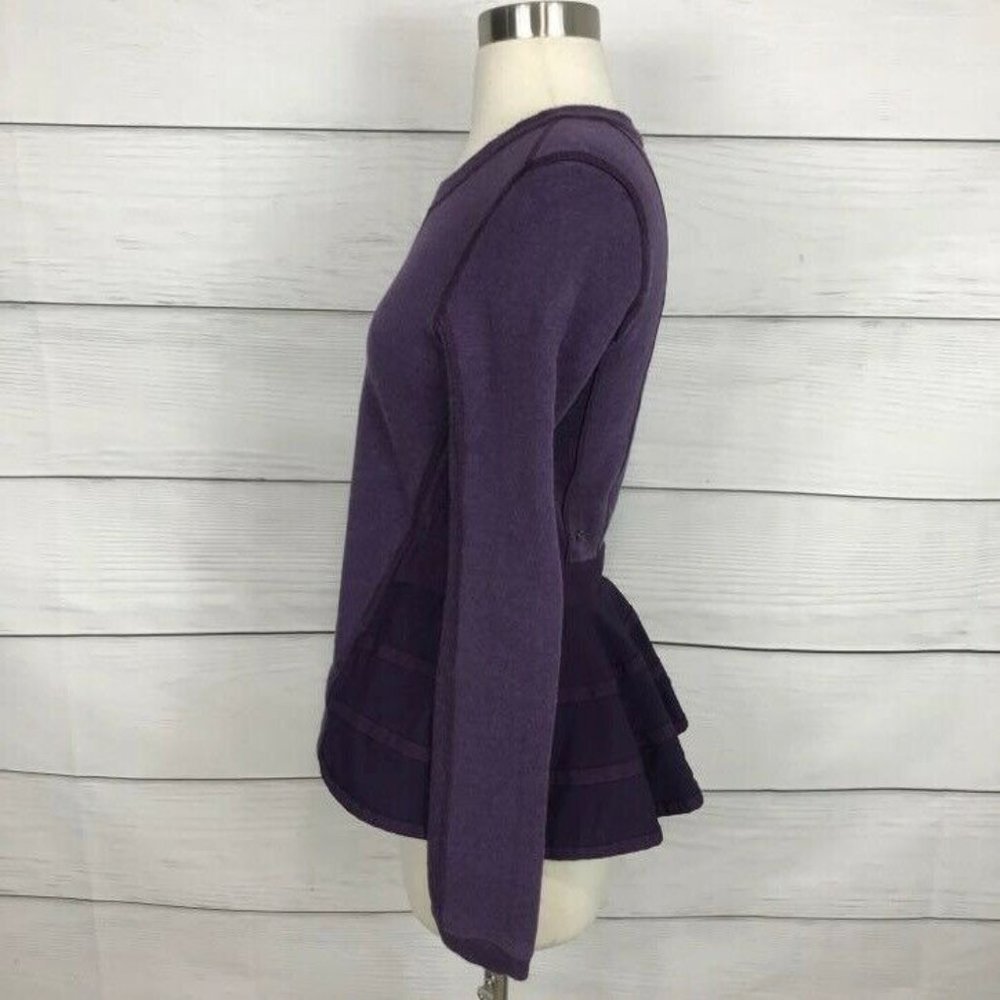 Lululemon Ruffled Up Pullover Sweatshirt HeatherDeep Zinfandel Winter Orchid 4 - Picture 4 of 7